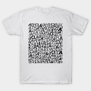 A - Typography (Black) T-Shirt